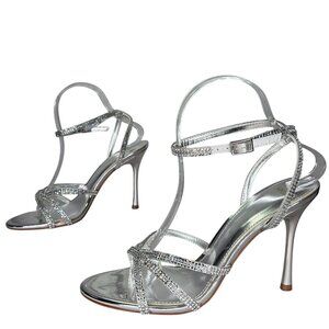 NWT Mango Women's Strap Rhinestone Sandals